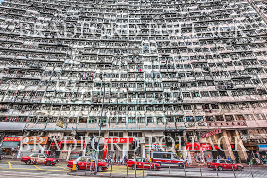 Hong Kong Taxi Composition Print