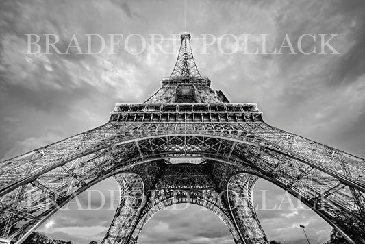 Eiffel Tower Paris France Black and White Classic Art Print