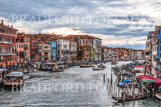 Venice Italy Iconic Rialto Bridge View Art Print