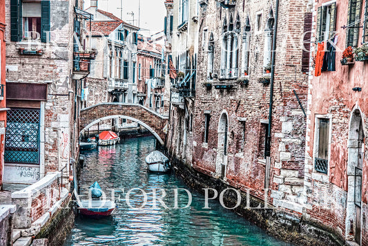 Venice Italy Canal with Bridge Print