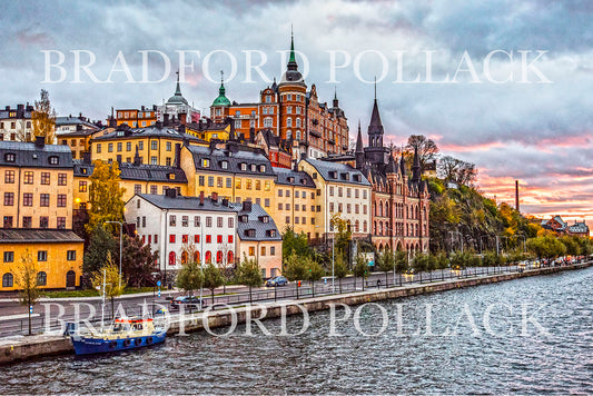 Stockholm Sweden Quiet Evening in Town Print