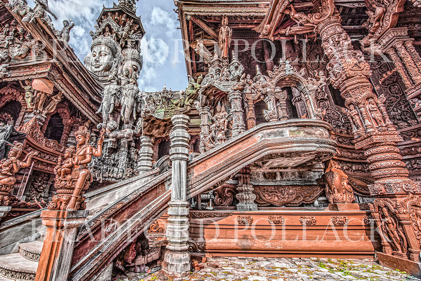 Thailand Wooden Temple Art Print